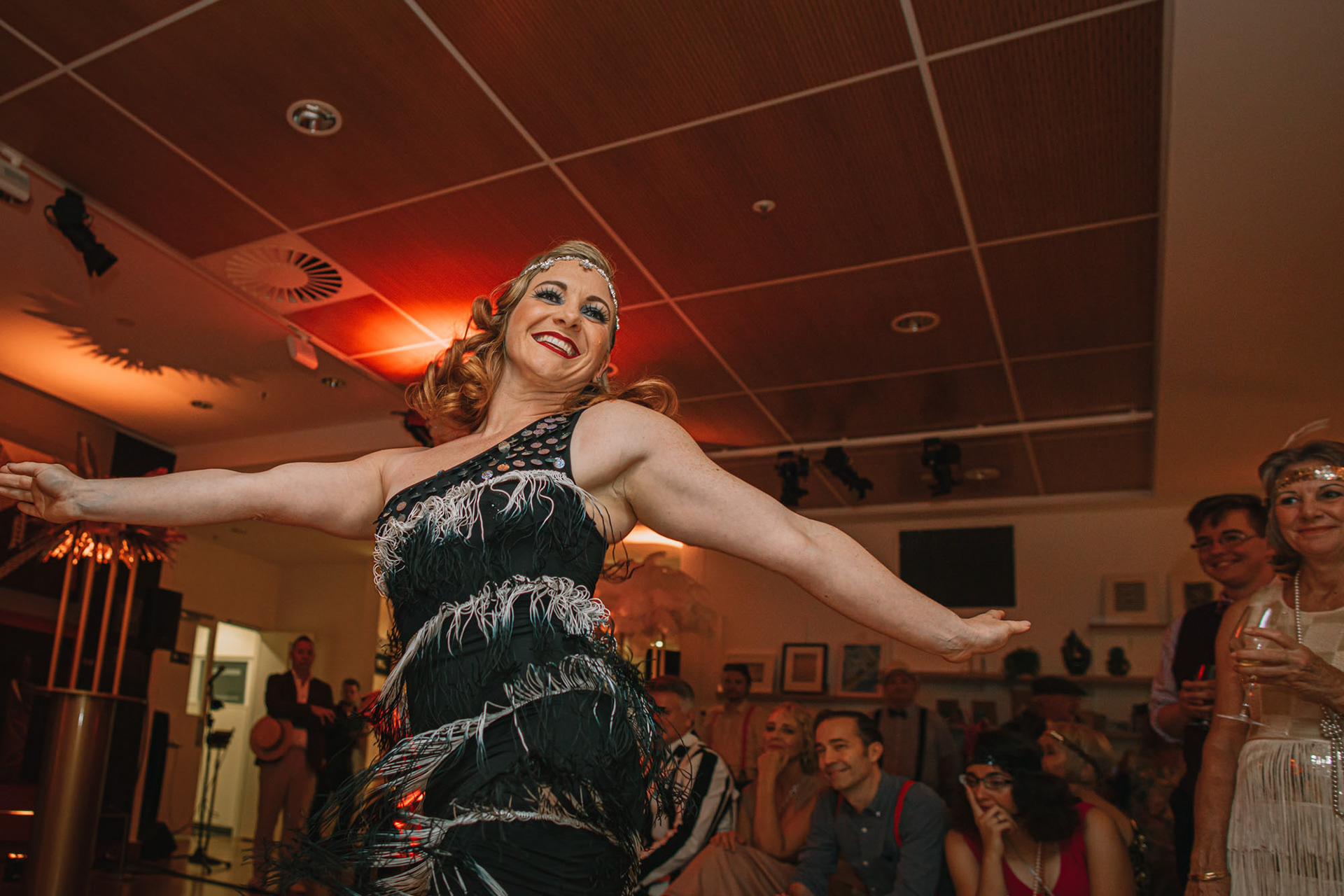 Dancer entertaining the guests