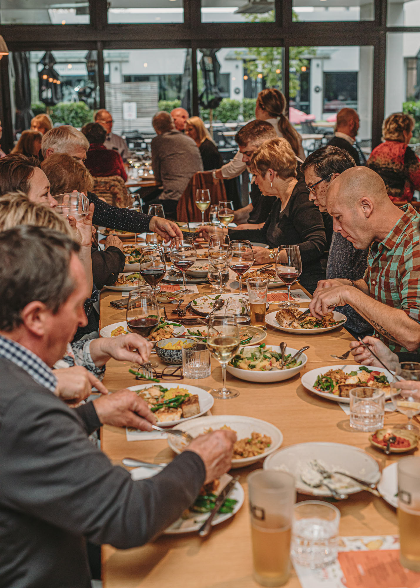 Guests enjoying the offerings