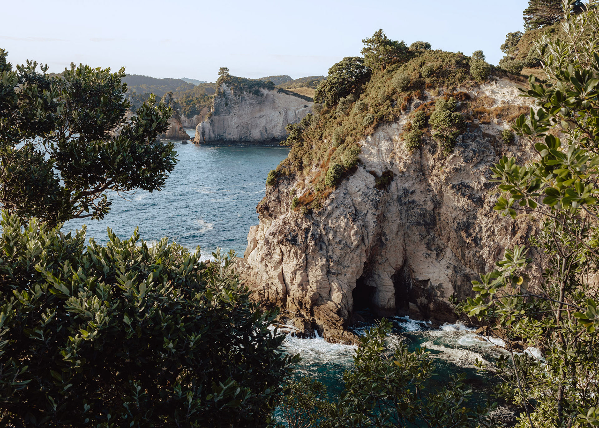 Hahei cliffs and ocean view, Coromandel