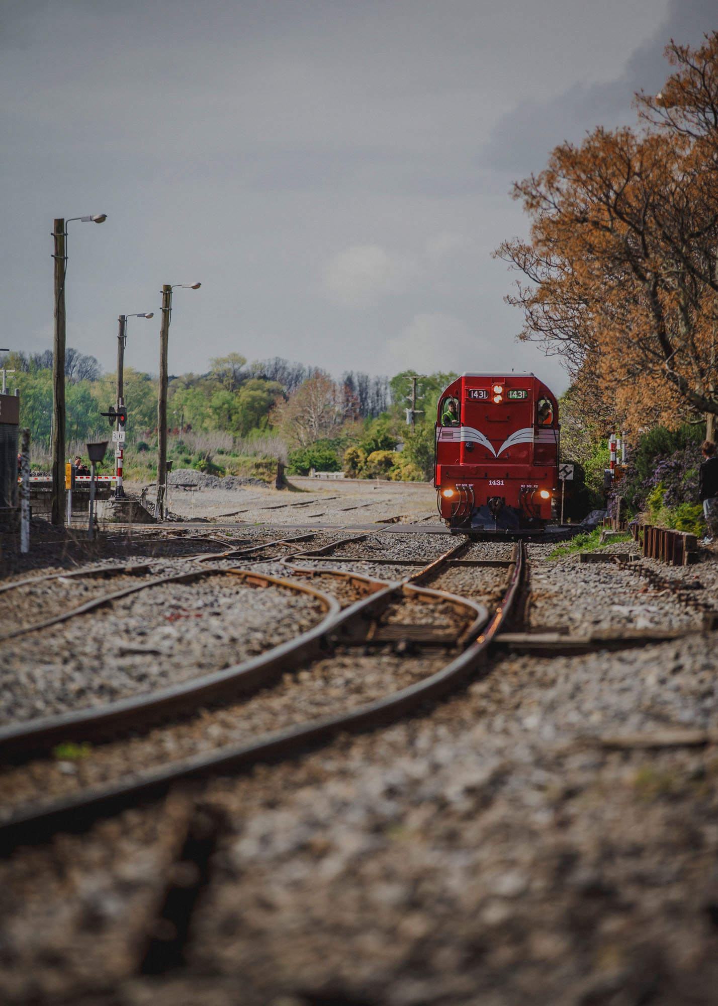 Train coming into Waipukarau station