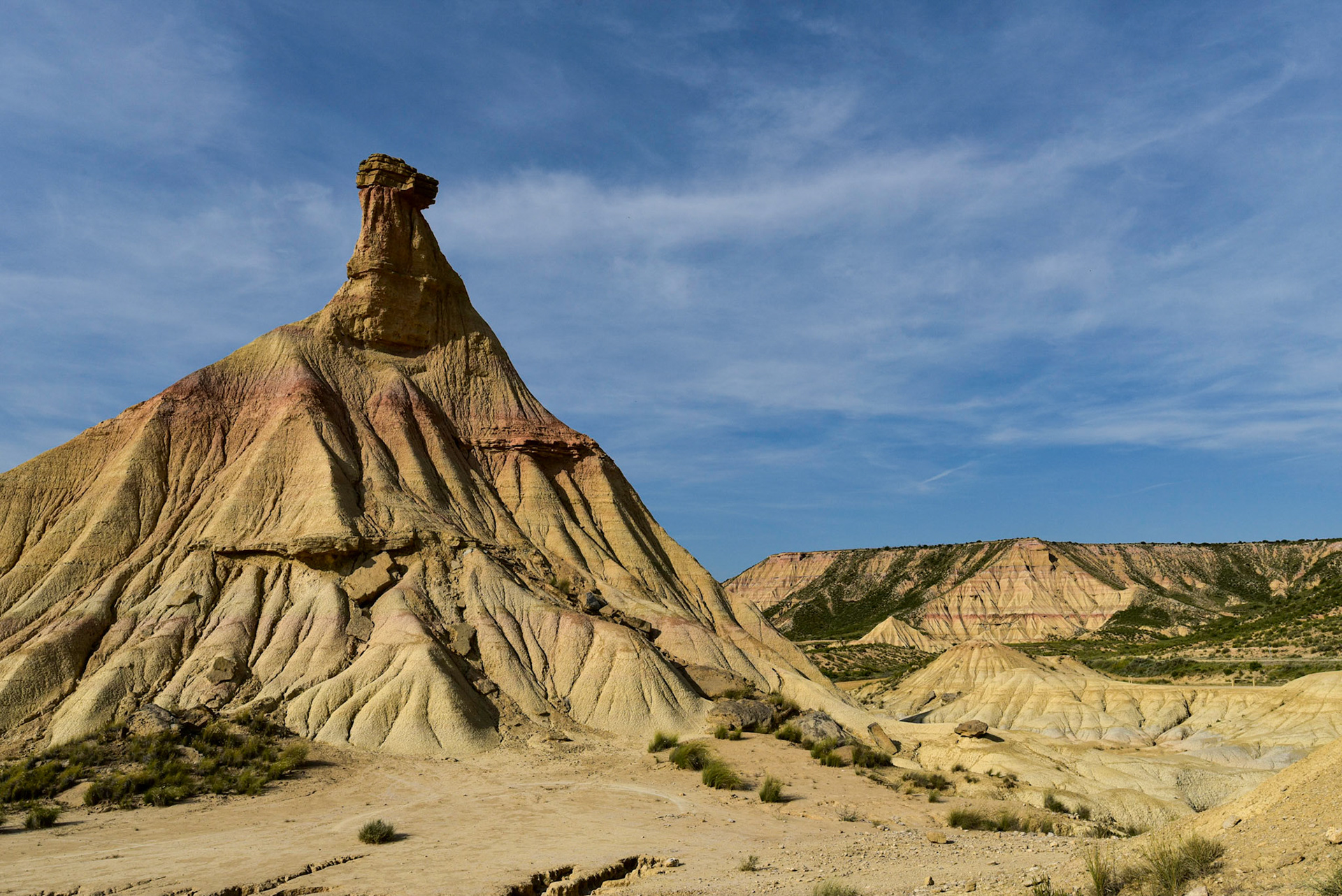 Une cheminée de fée, emblème des Bardenas Reales