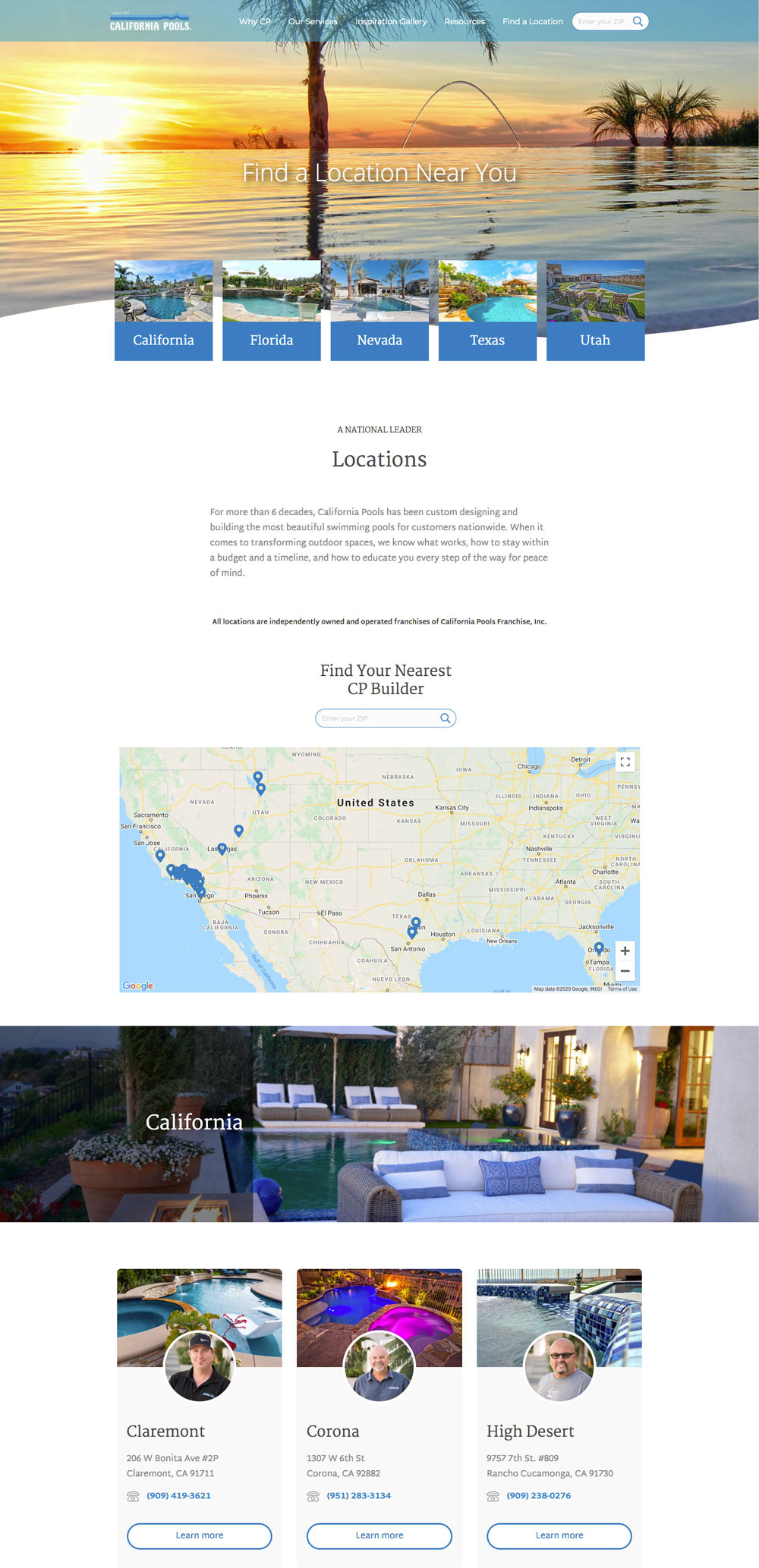 Location Finder Page