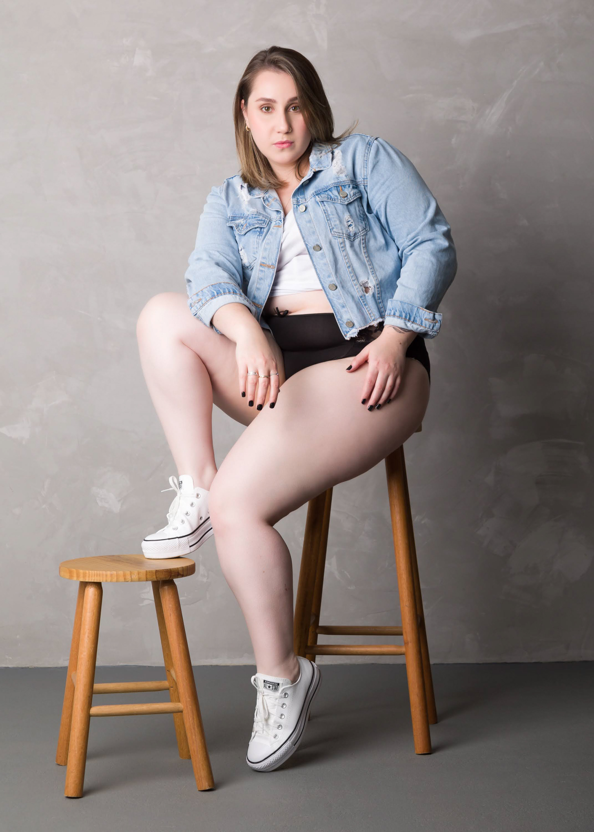 Ensaio fotográfico feminino em estúdio, em Videira/SC