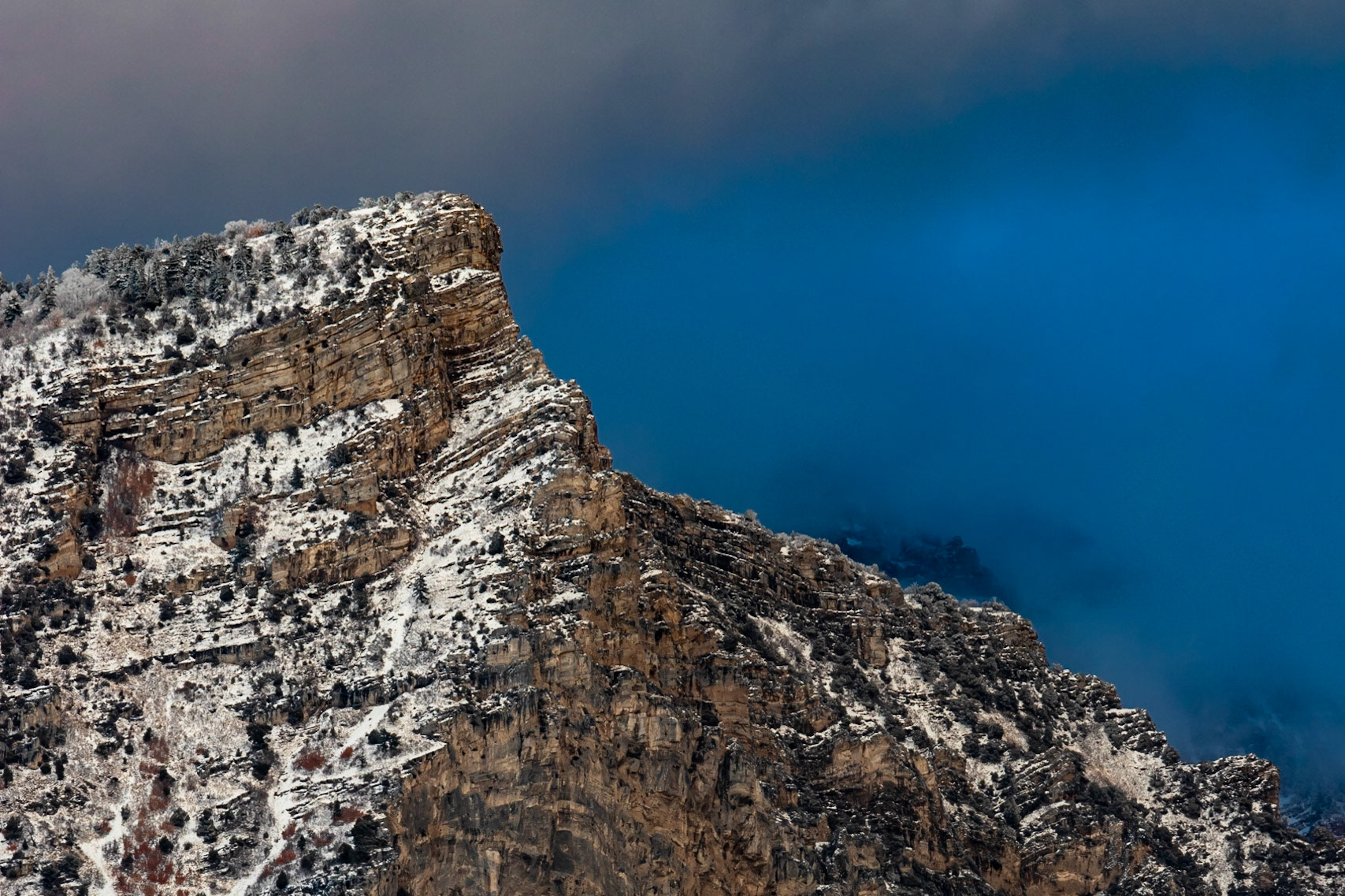 Snowfall on Squaw Peak