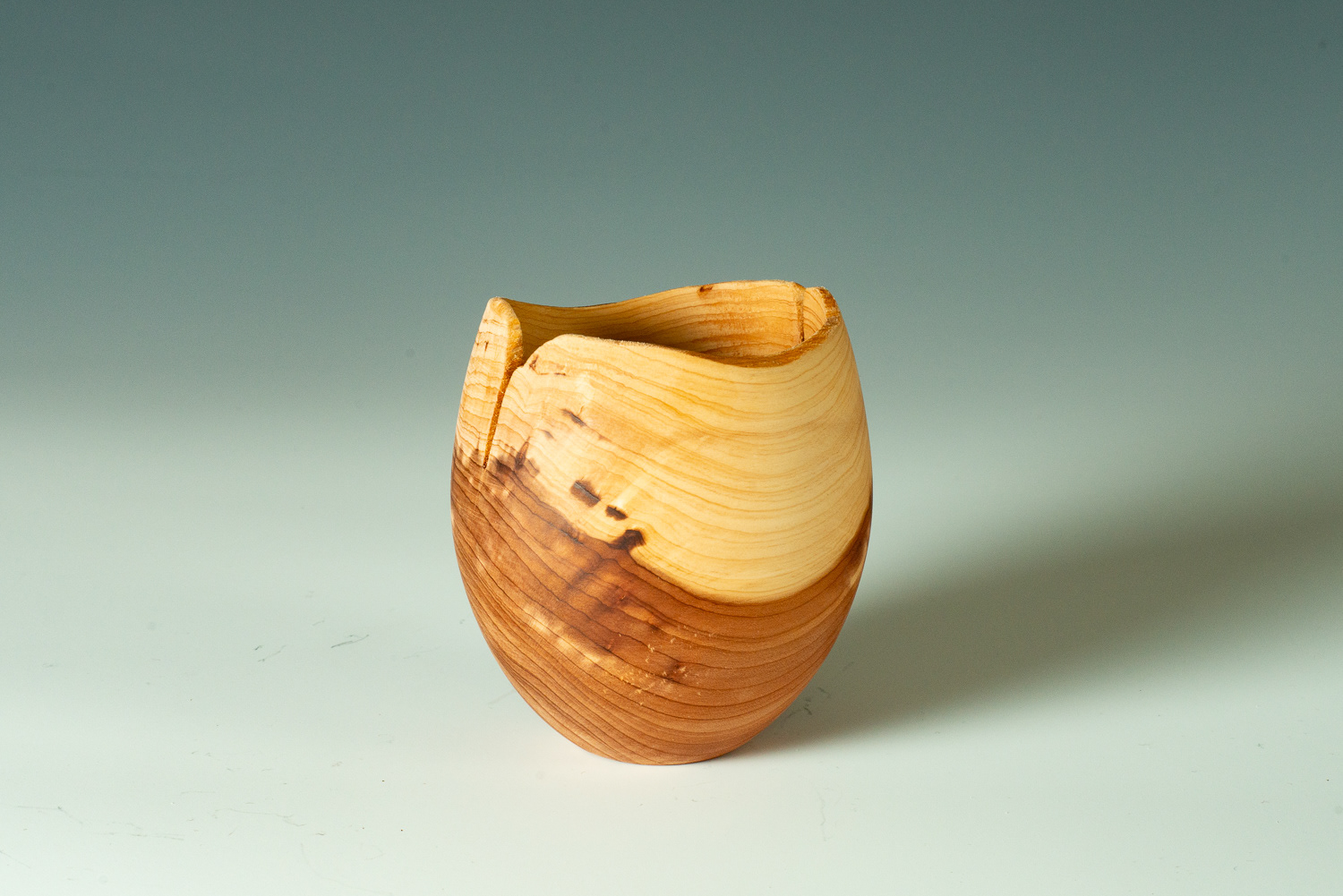 Small Red Cedar Natural Edge Vase - 3" X 3 1/2" - $25