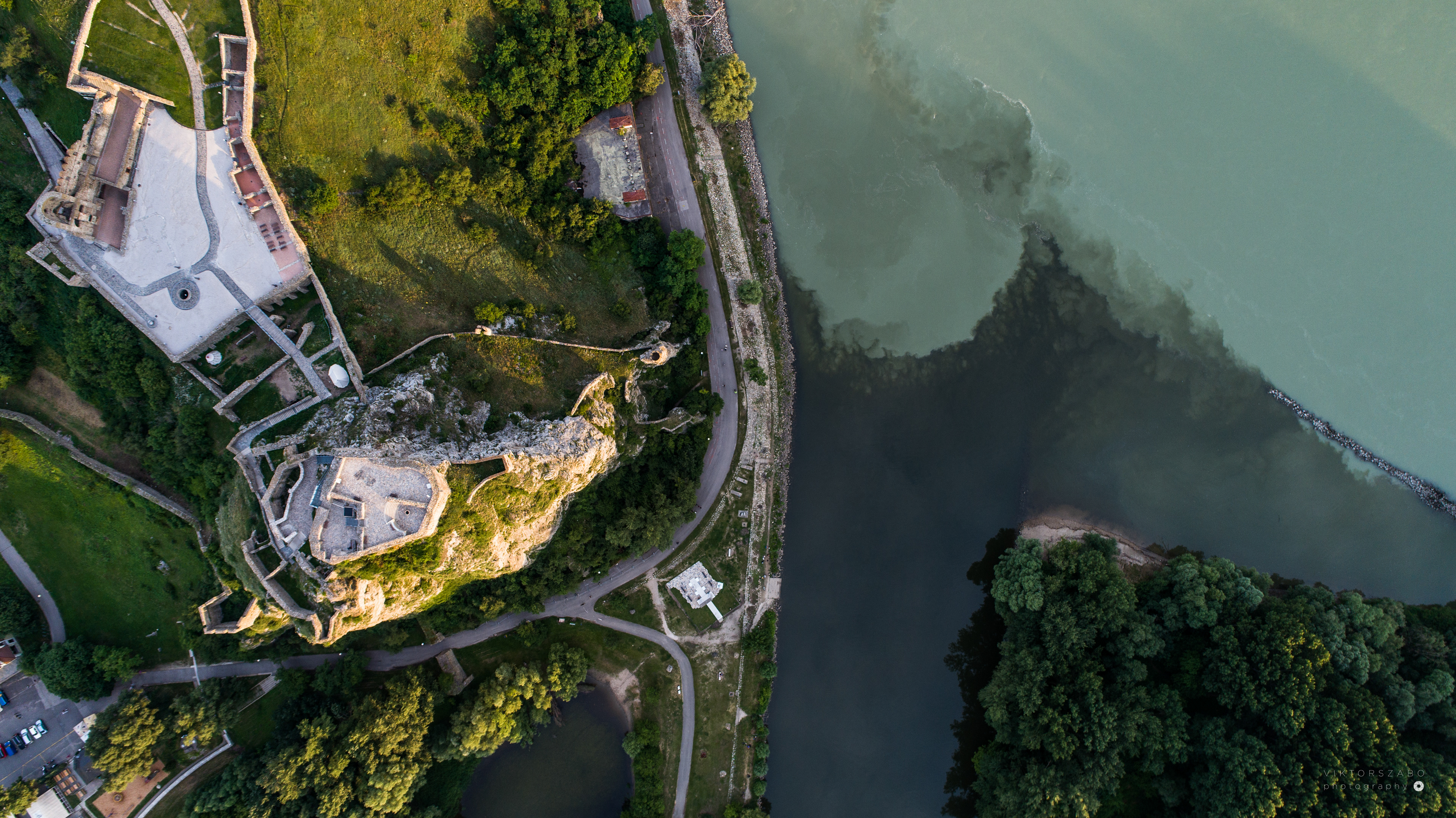 DEVIN CASTLE AND CONFLUENCE OF DANUBE RIVER AND MORAVA RIVER, SLOVAKIA