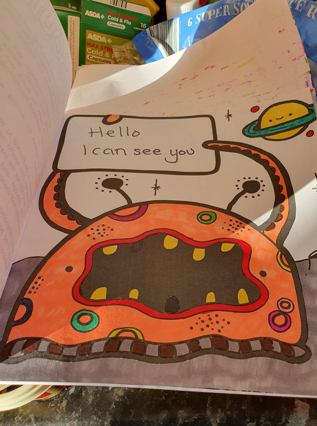 Squibbles colouring page