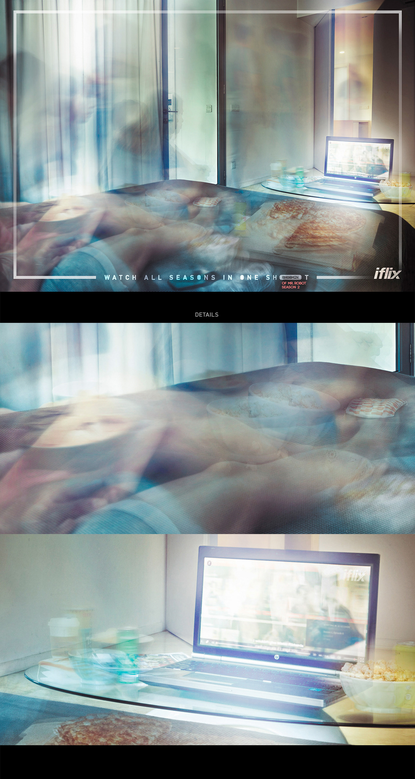 Award winning key visual / campaign visual for iflix. Capturing close to 9hours . Capturing close to 10hours of in one visual.