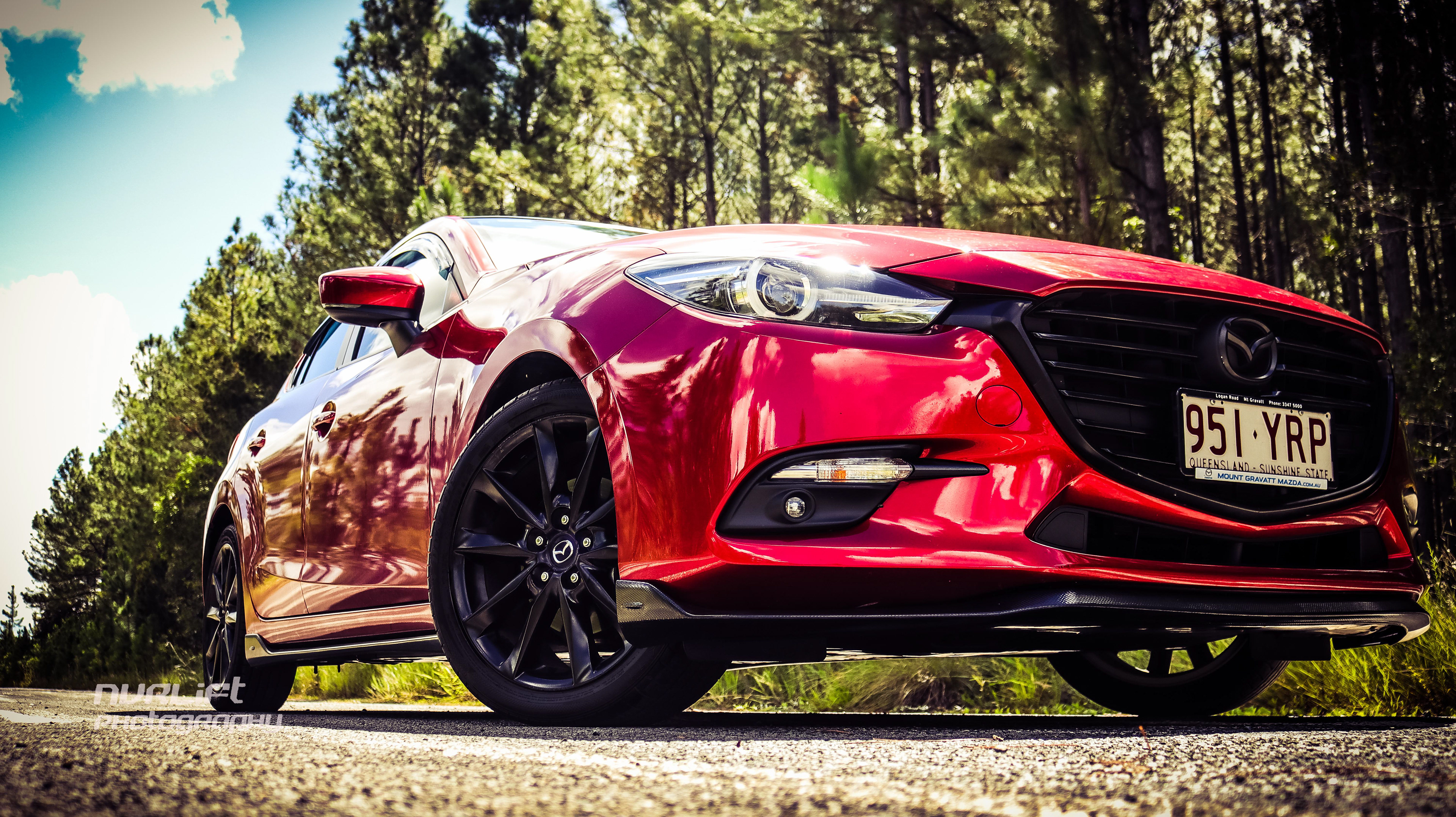 Mazda 3 SP25GT - shot on a dirt offshoot near Roys Road in Beerwah.