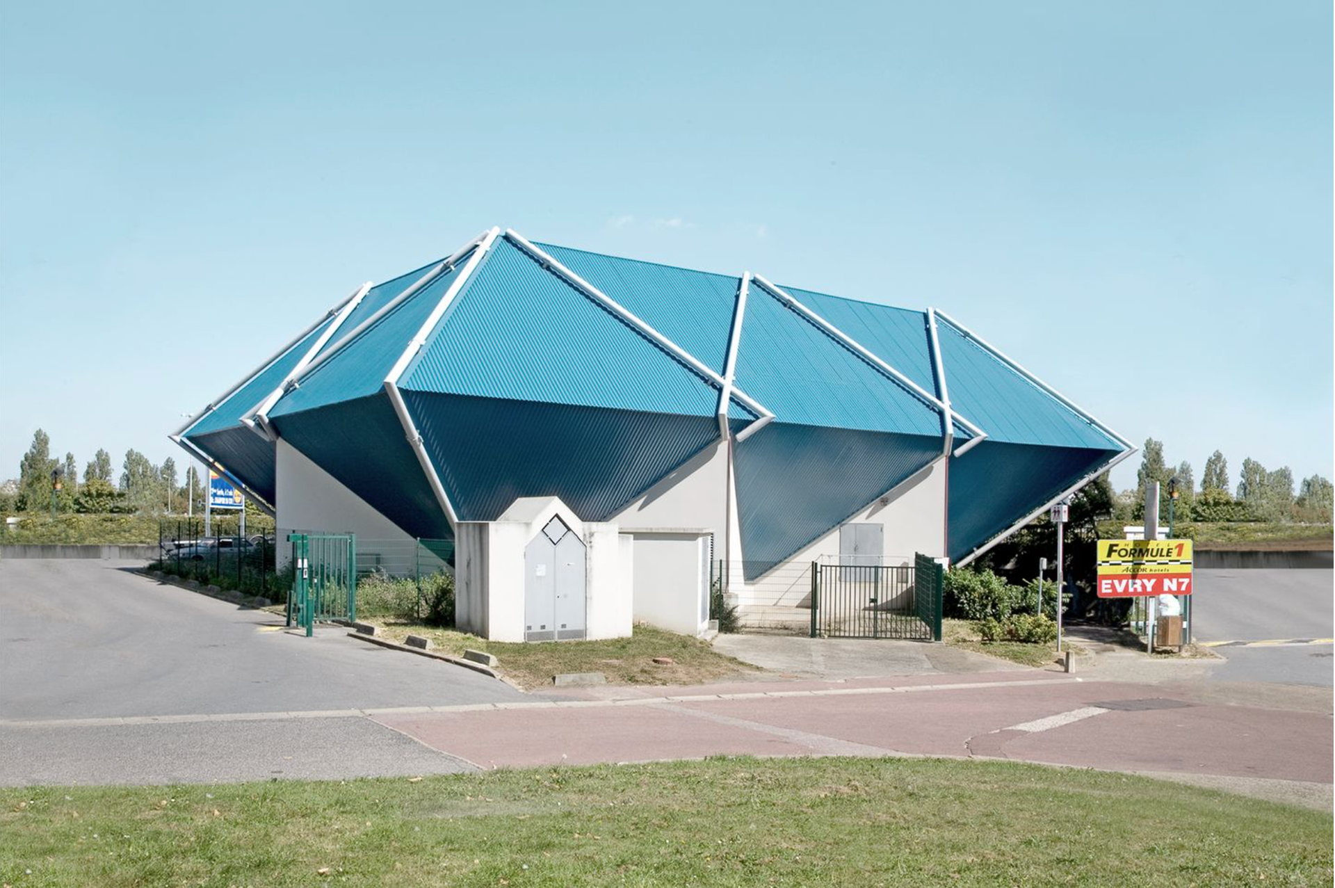 Blauw gebouw