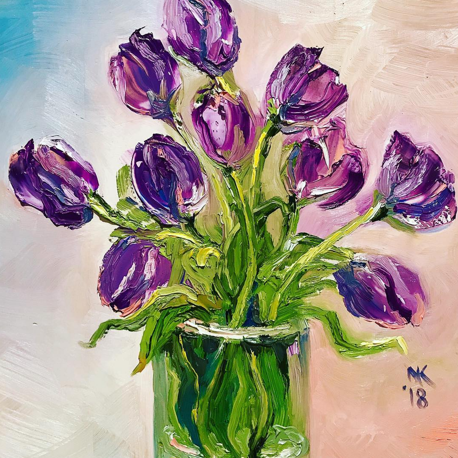 Purple Tulips, 2018