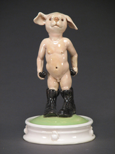 For Father, 2005, cone 6 porcelain, glaze, underglaze, china paint, luster