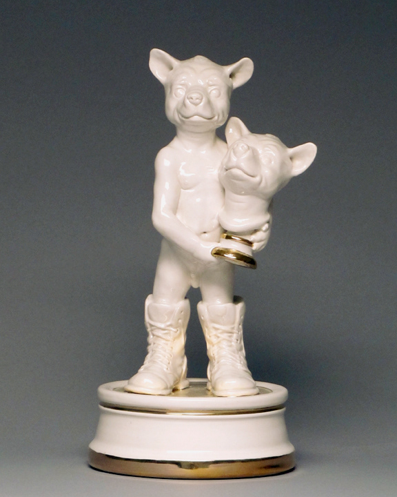 Posterity: Allegorical Figure, 2011, cone 6 porcelain, glaze, luster