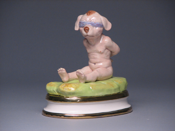Volunteer III, 2009, cone 6 porcelain, glaze, underglaze, luster