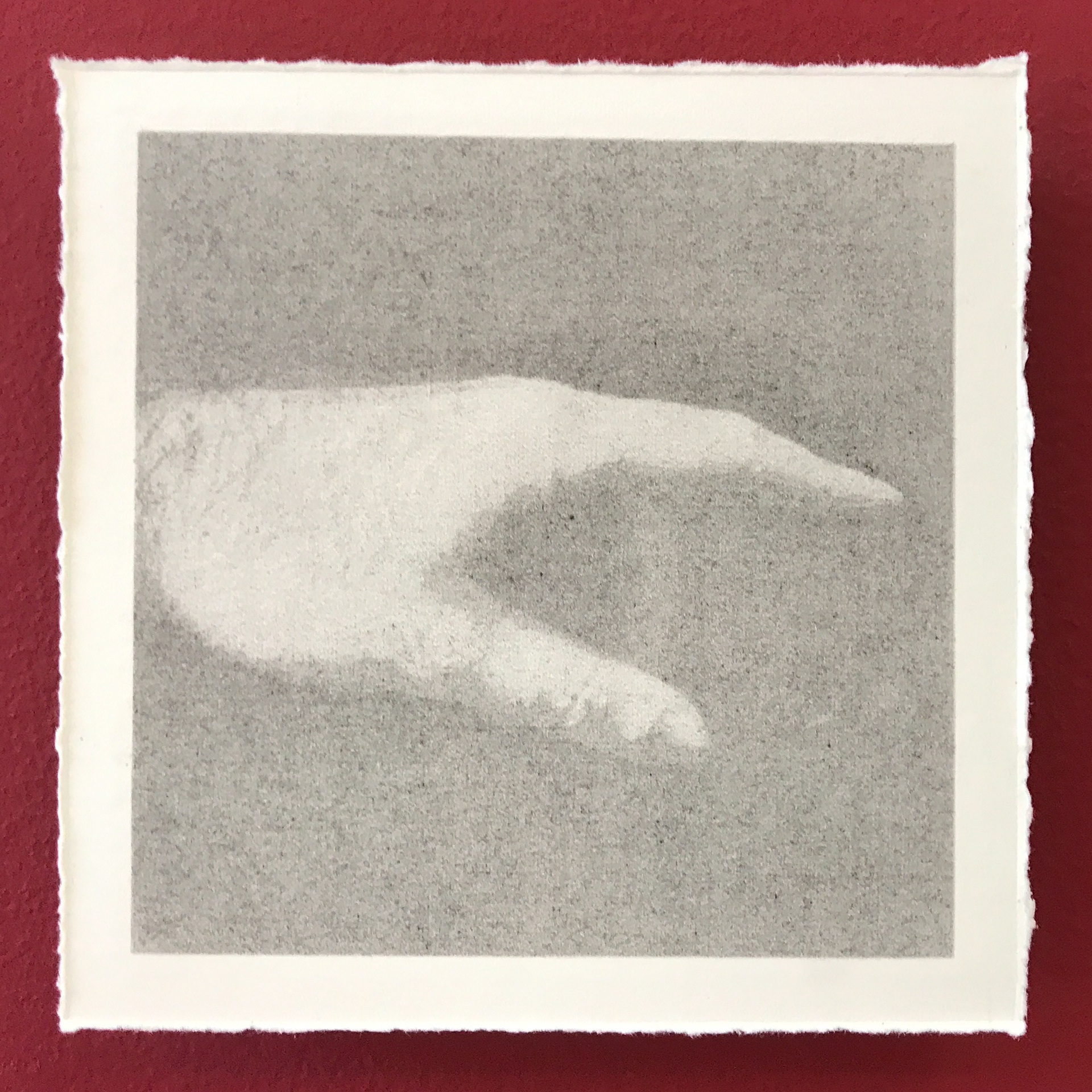 “Just Take My Hand for a While.”, 2020 Graphite on Fabriano with Beech Ply Mount, 13 x 13 x 2 cm