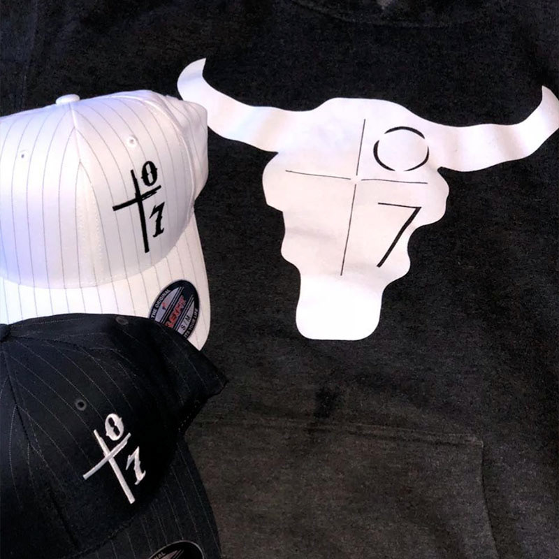 The cow skull remained a key player in the new brand.