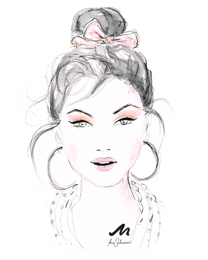 Anna Schwarzer Illustration Beauty Fashion Manhattan Cosmetics Portraits