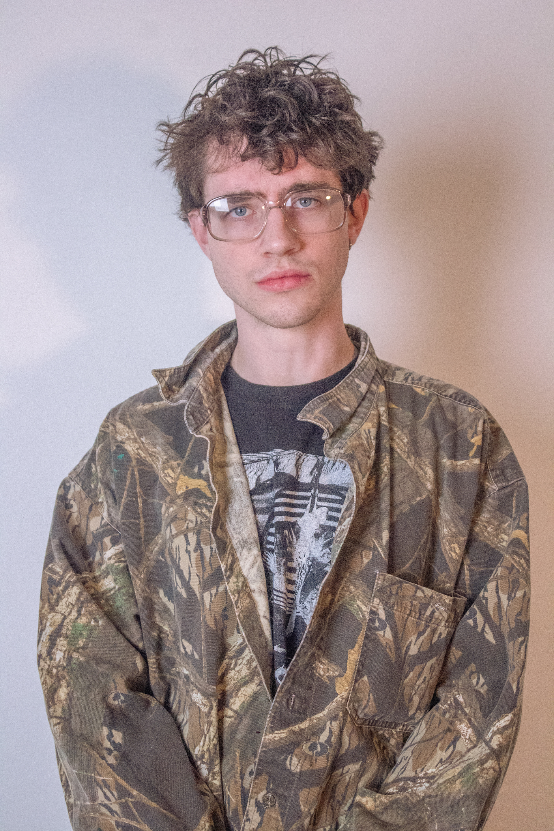 My name is Holden and I’m a 21 year old undergraduate student studying at the Montserrat College of Art. In May, I will receive my BFA in Painting, however my interests serve multiple mediums such as: printmaking, photography, performance, collage & woodworking. I was born and raised in Maine, and while I live in Massachusetts for the moment - it continues to be a place of great inspiration. My work is currently concerned with analyzing the effects of white male toxic masculinity. I’m striving towards creating a dialogue between the past, present and future - be it through the lens of family, friends and environment. In my mind, these are essential devices that I utilize to create a coming of age narrative in rural Maine. The way someone looks back at you, their mannerisms - all speak to a deeper and larger experience that I wish to unpack. The hope is that they reflect not only time and place, but that they record and look back upon experience in an effort to redefine masculinity. As an observational artist when I approach a piece of work I am mainly looking to understand and re-evaluate. Paintings remain in a flux with no particular attention to certain parts, the whole picture frame is taken in consideration. The paintings build an attention to the surface, its history and change is analogous to how I perceive people as perception is a constant struggle for me. As I have learned, there is a necessity to remain responsive and to be open to natural outcomes. As long as I remain conscious of this, a visual statement is reached - that is what leads to breakthroughs and ultimately deeper, more understood work.