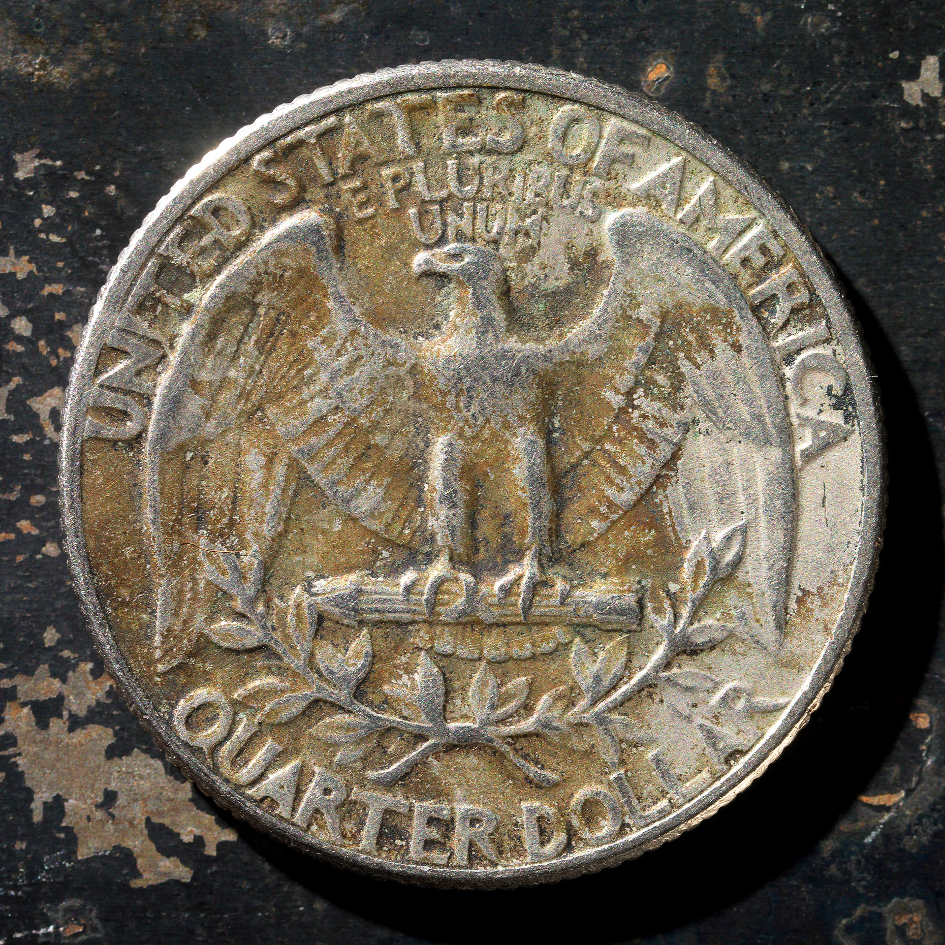 Messed Up Money - Fine Art Coin Photography - Quarter - Tails 1941 - 1973