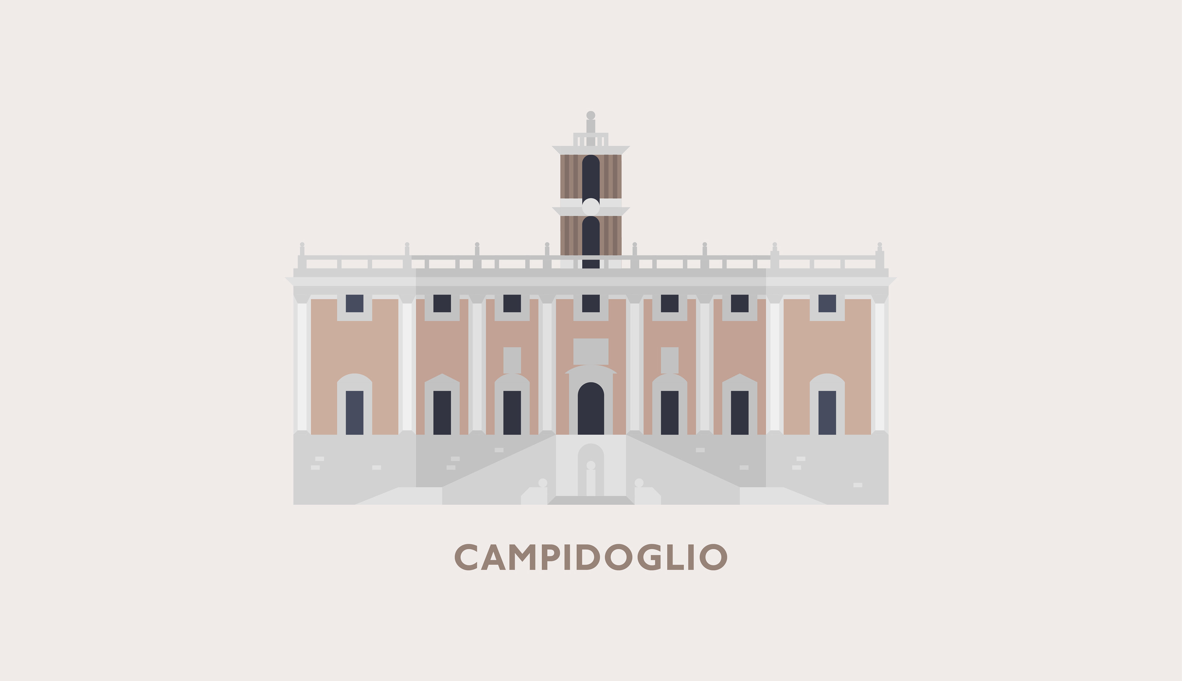 Edificio in stile minimal flat