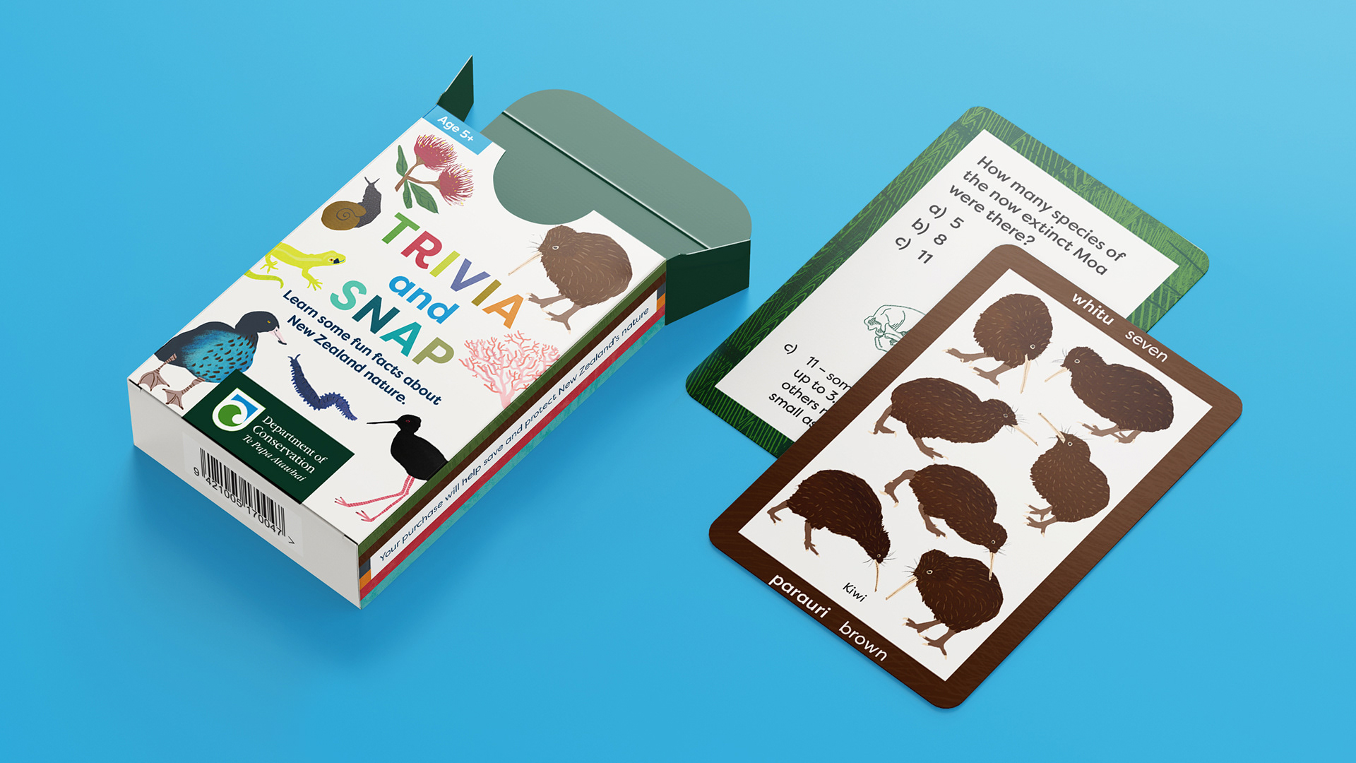 Trivia and snap box and cards