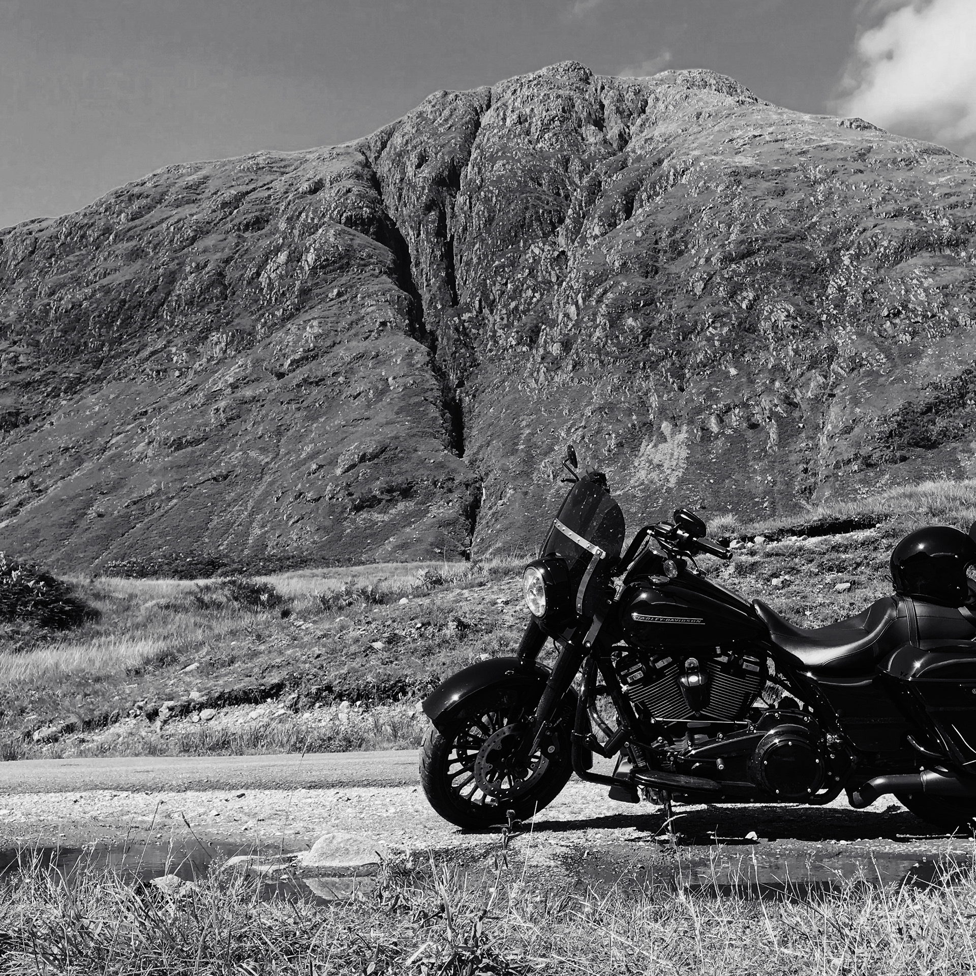 Touring Scotland on my Harley Davidson Road King