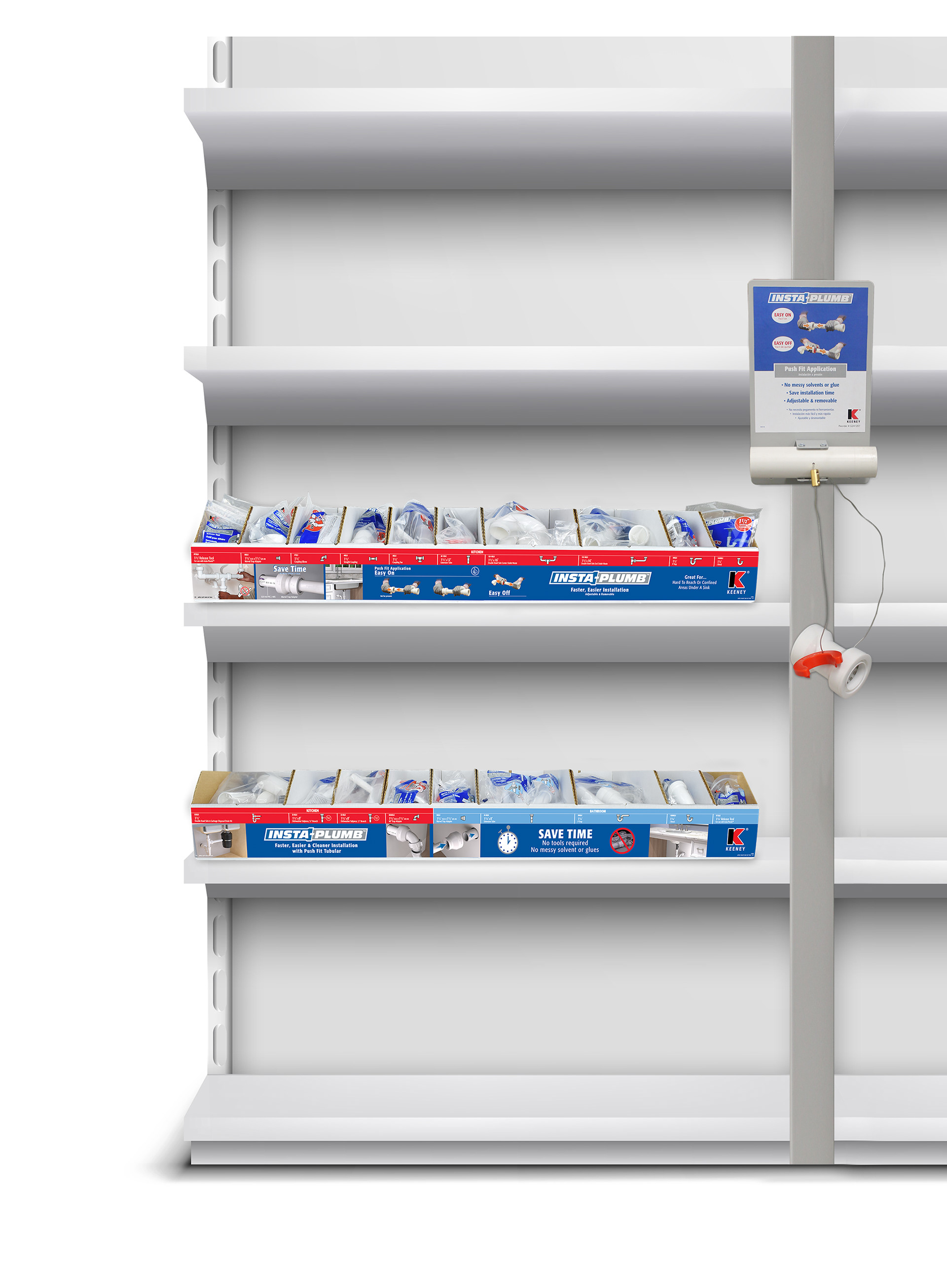 Insta-Plumb Traykit & Aisle violator Display