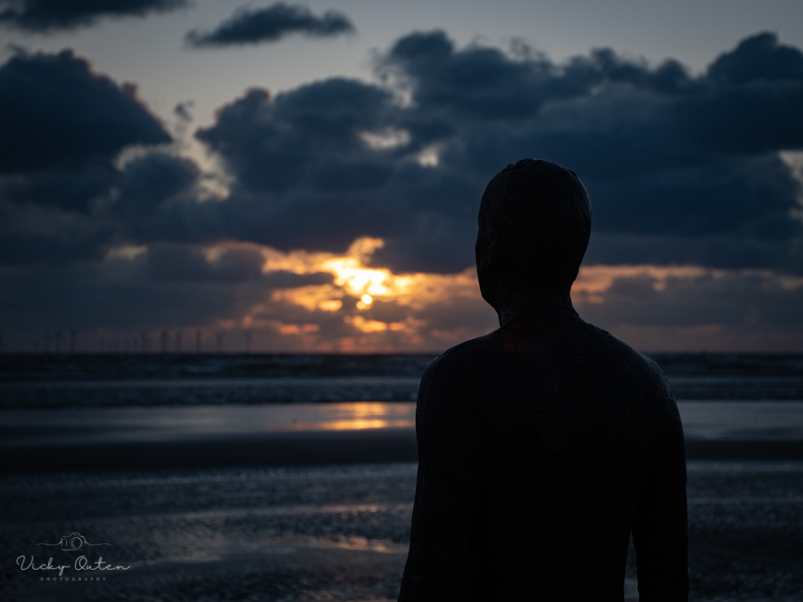 Sunset Crosby Beach