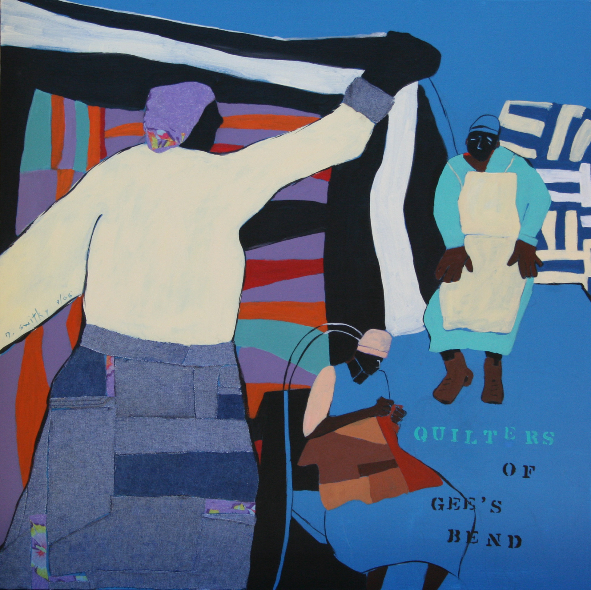 Hanging A Quilt No. 2 | Acrylic on canvas | 36x36 | $2800