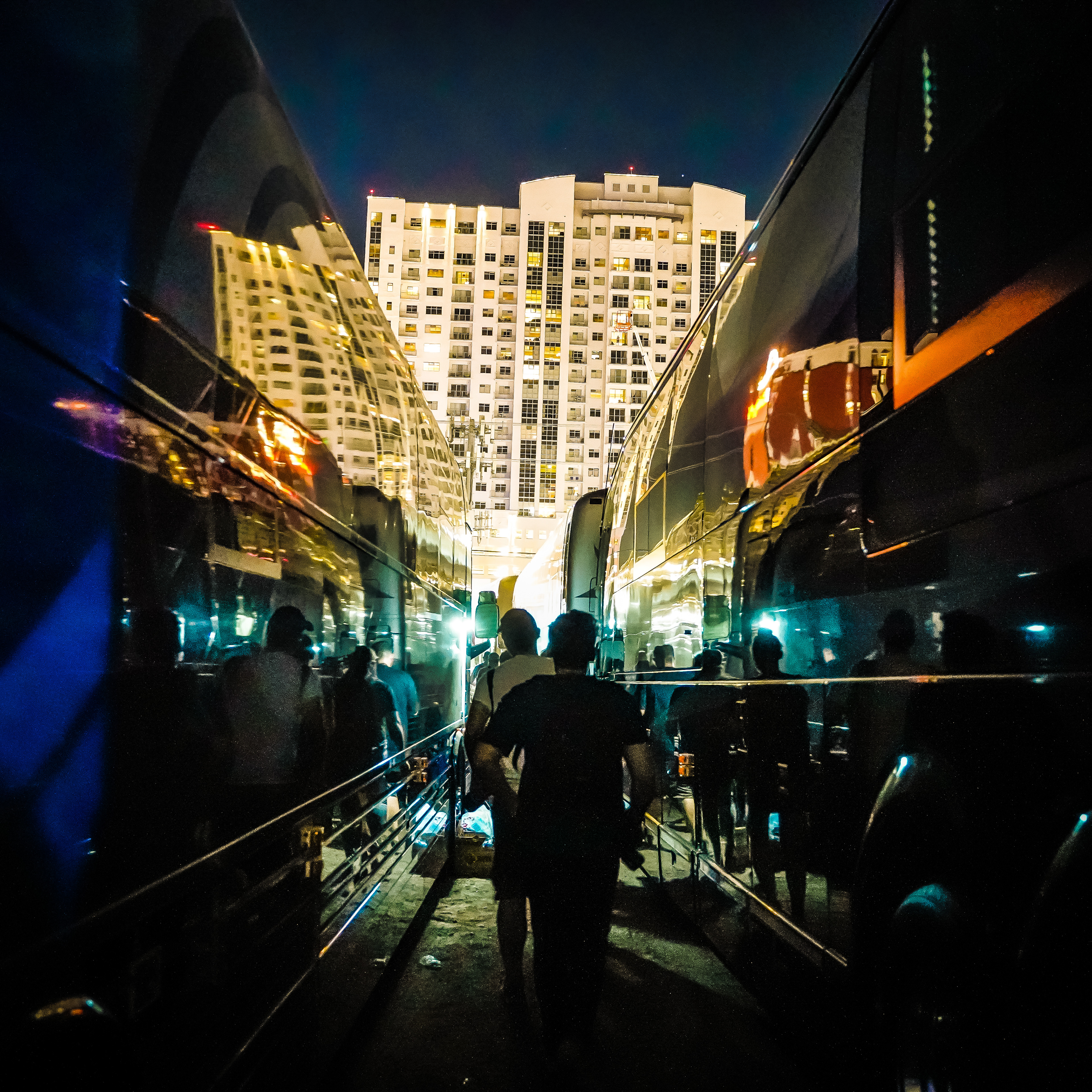 A photographer's view. Tour buses and backstage access at a music festival in Las Vegas (Copyright: Kail Rose)