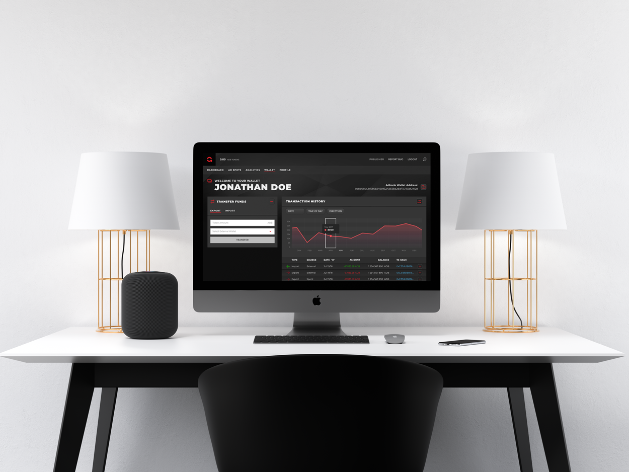 wallet UI high fidelity mockup