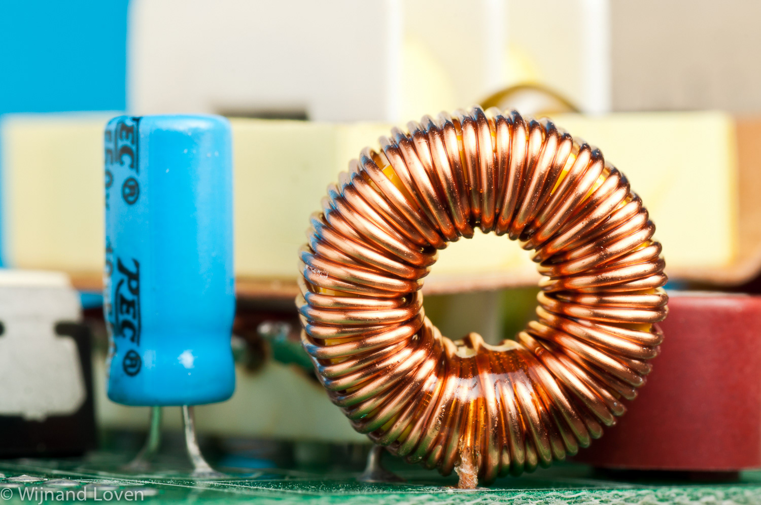 Macro photography of electronic components