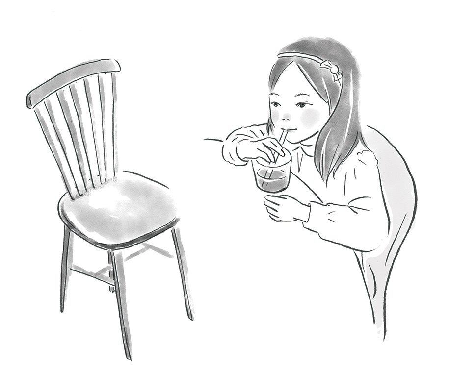 白黒カット「カフェ」
