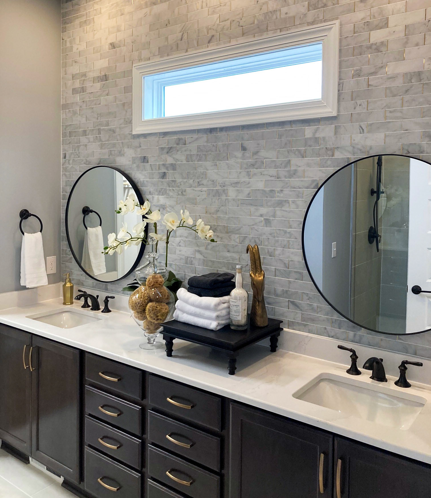 Personal Selections: Tile & lighting. Other selections made by Model Home Interiors.