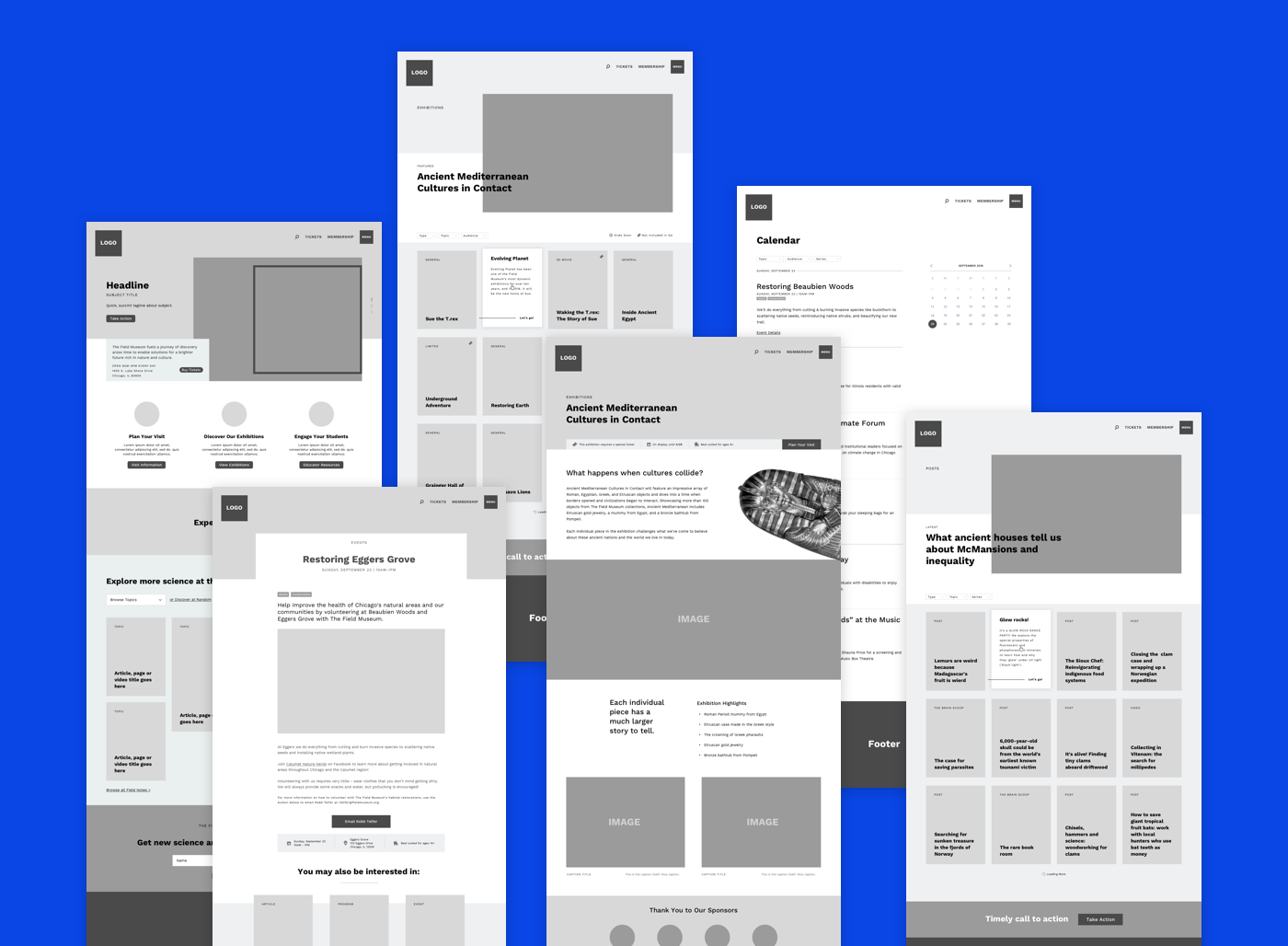 High fidelity wireframes