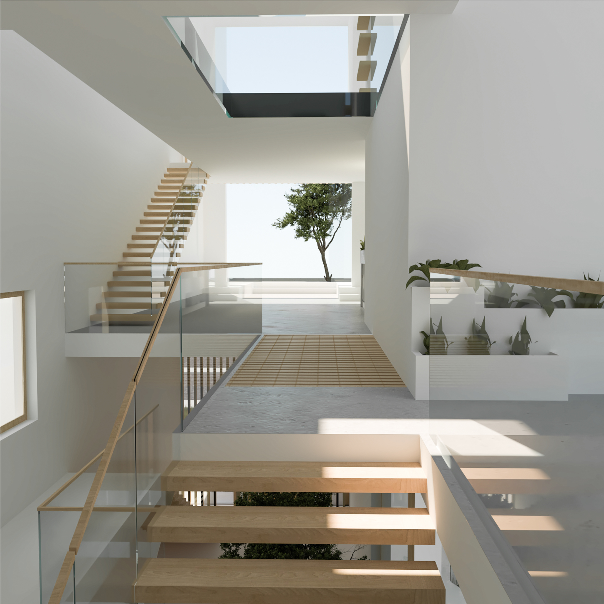 Interior Render - Second Floor to Communal