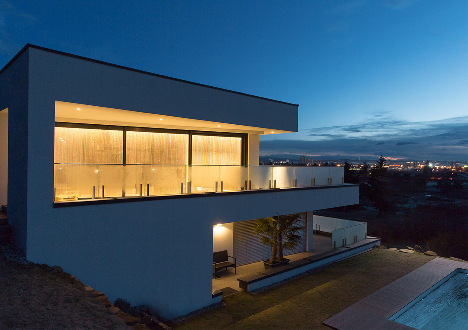 Architekrufotografie Design Leuchte Terasse