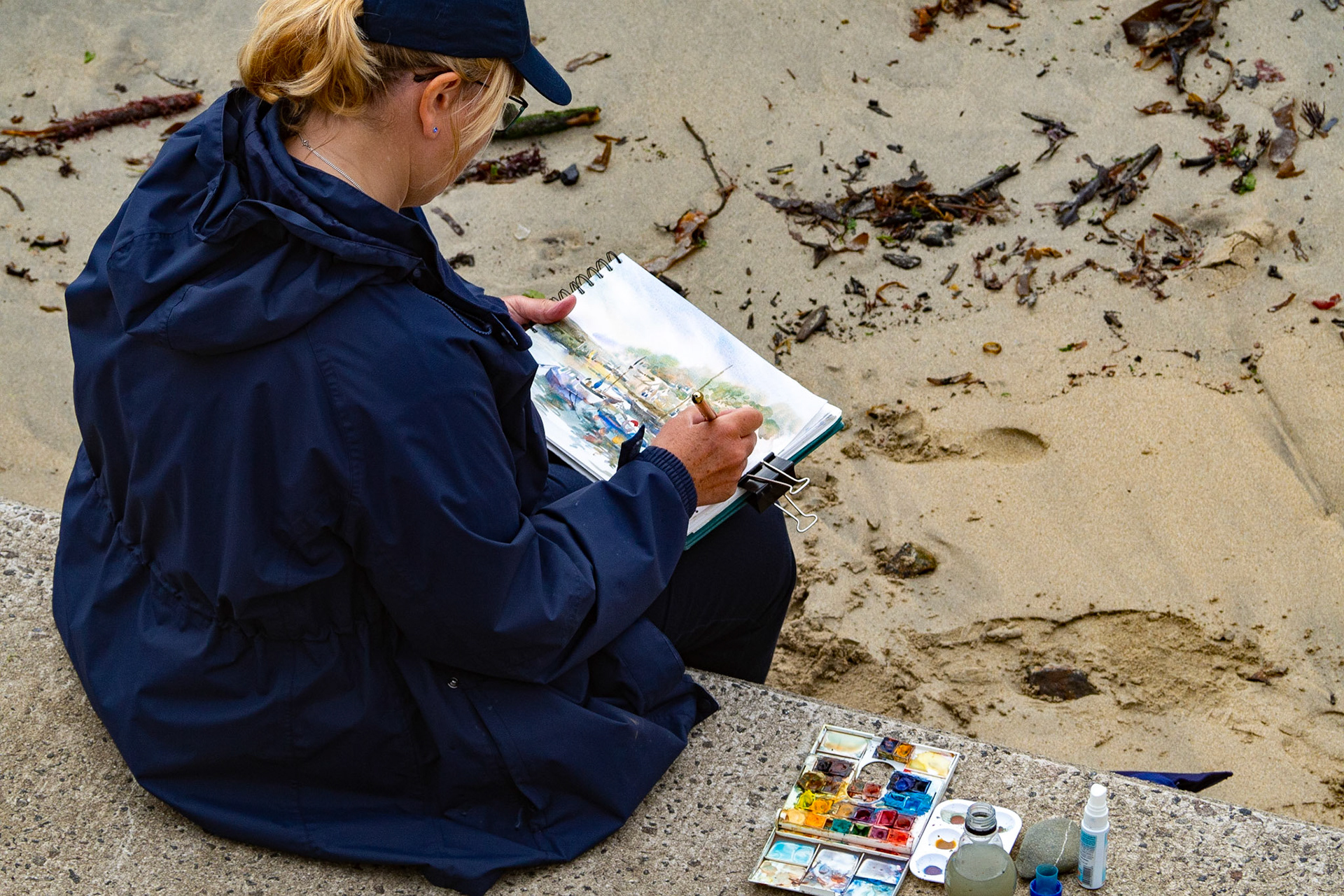 Artist at Mousehole