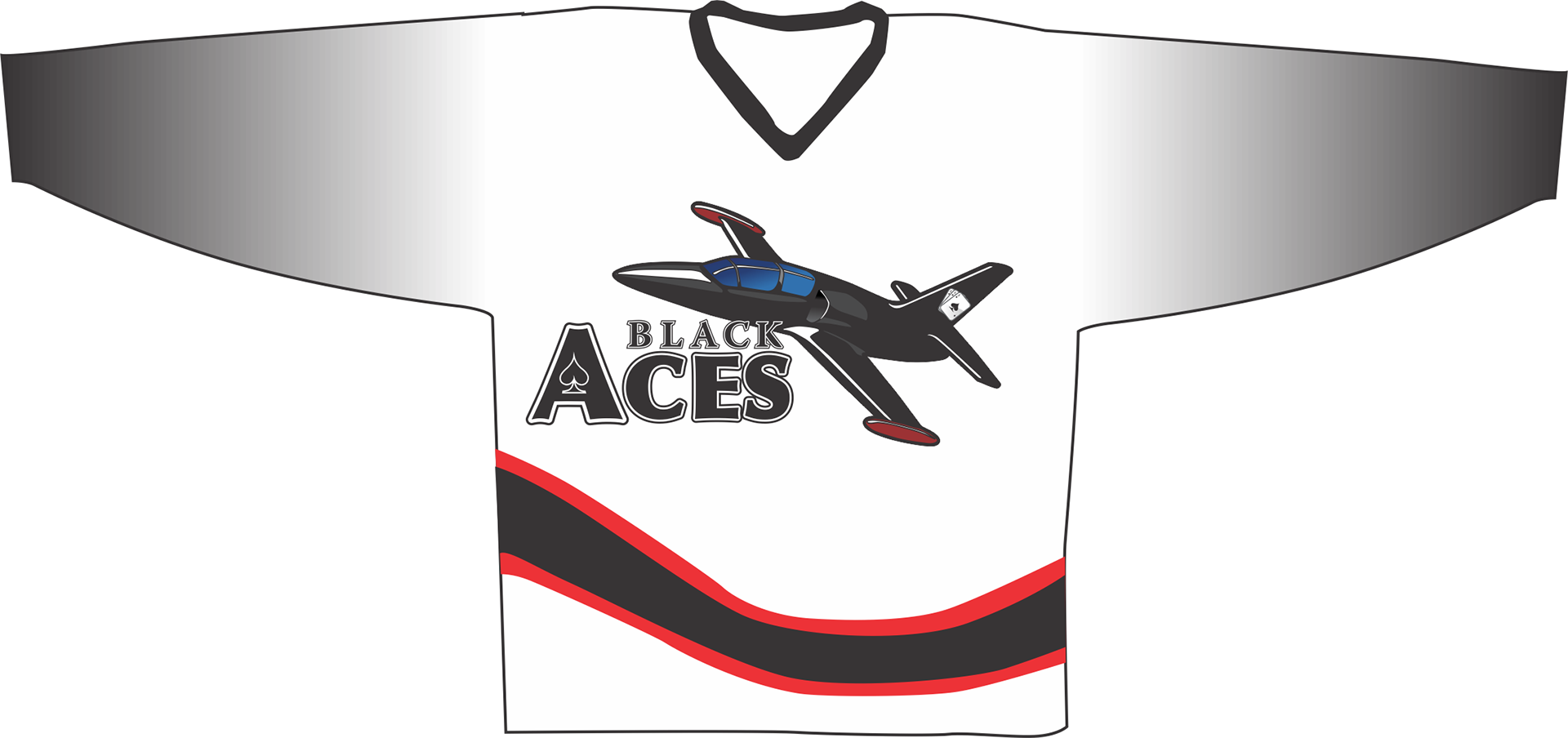 Black Aces hockey jersey