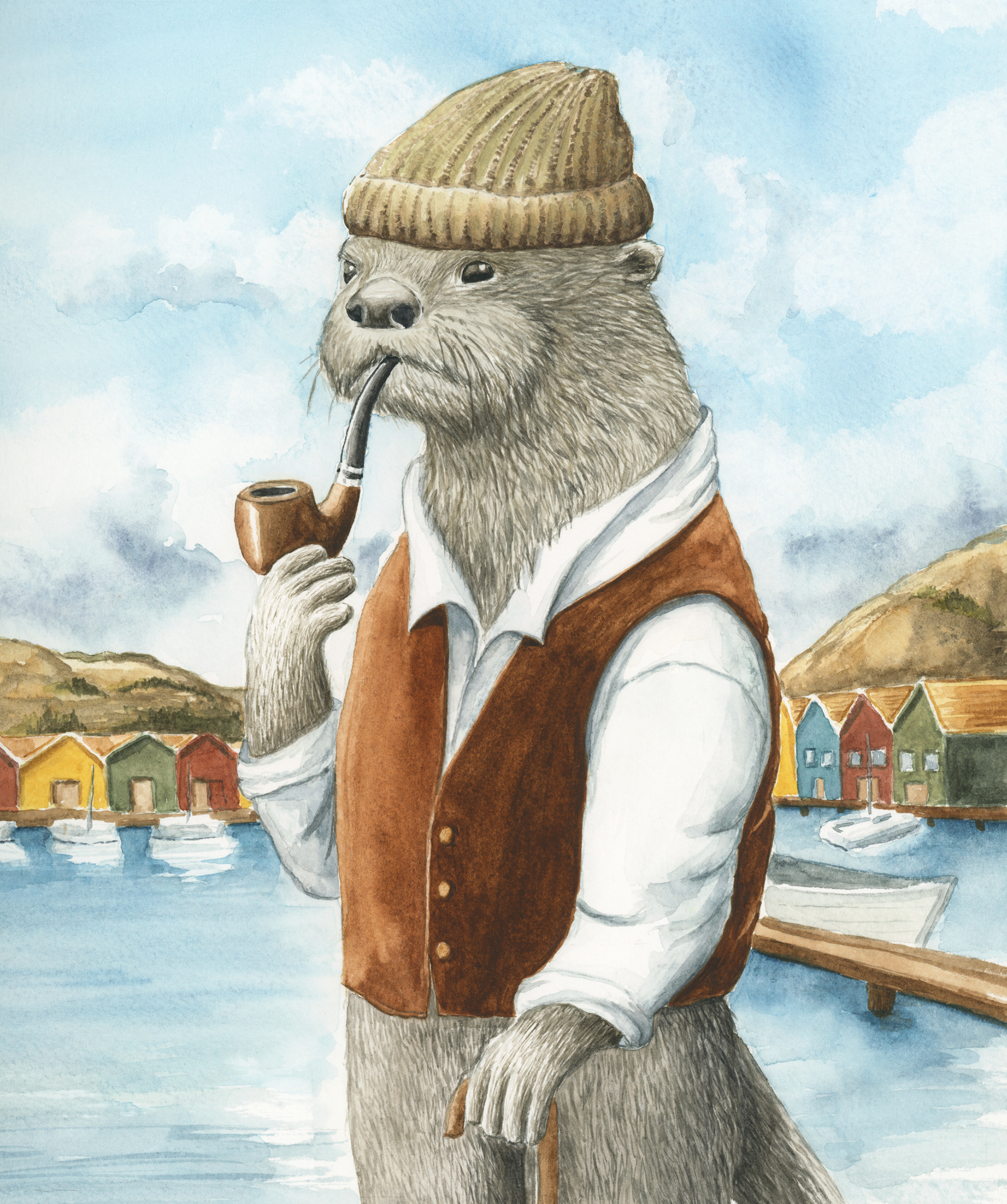 Erik Øttersøn (Watercolor, 9 x 12)
