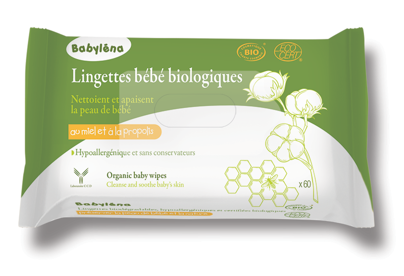 Pack de lingettes bébé biologiques Babyléna