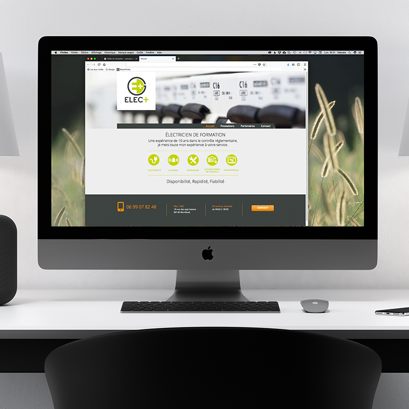 Présentation site web Elec Plus