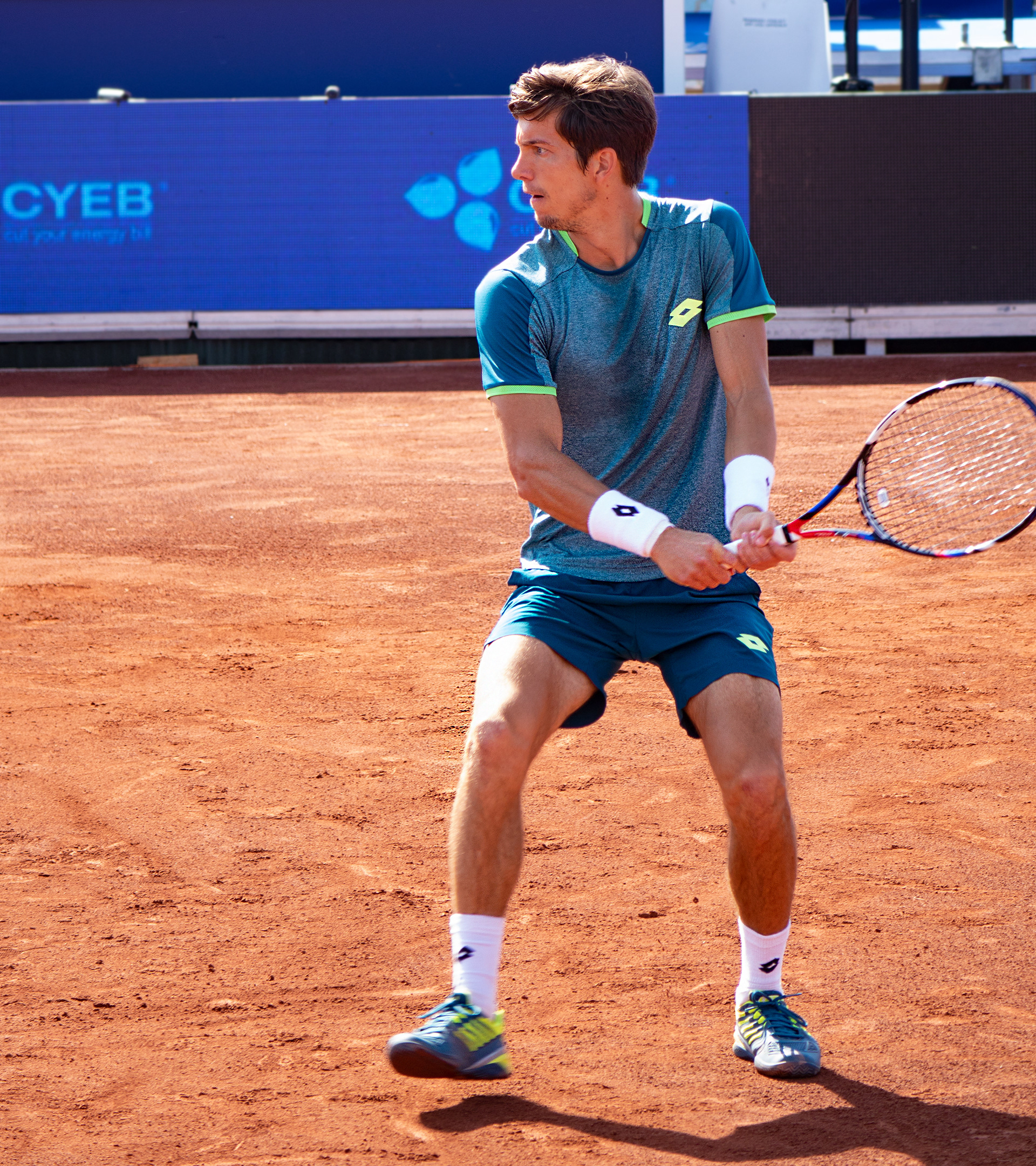 Aljaz Bedene Slovenian tennis player in action. ATP250 Budapest Gasprom Open 2018. Captured by Sony RX-10 just for fun.