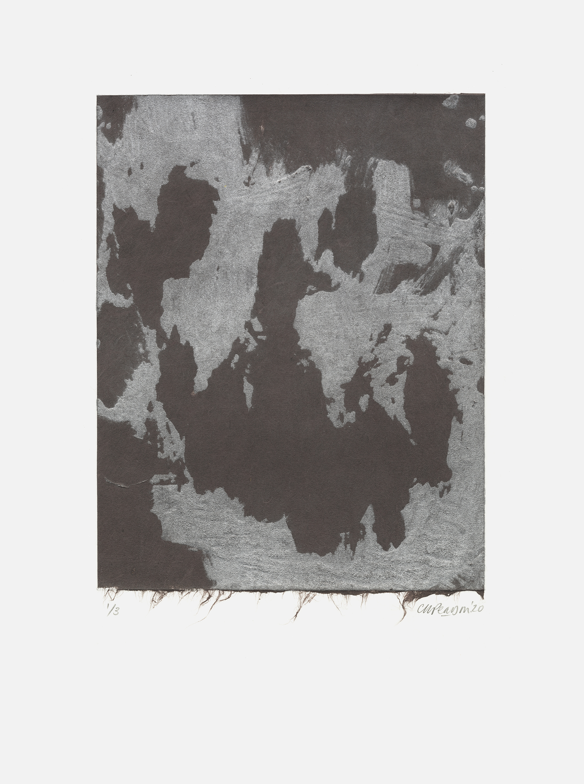 'Improvised Rhythms VI', carborundum print with chine-collé on Somerset Satin 300gsm white paper, 33.5x45cm, edition of 3