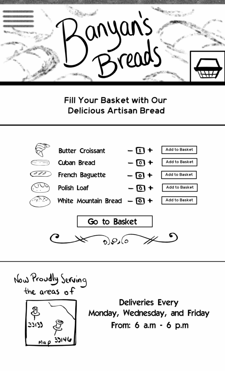 Paper Prototype - Order Page