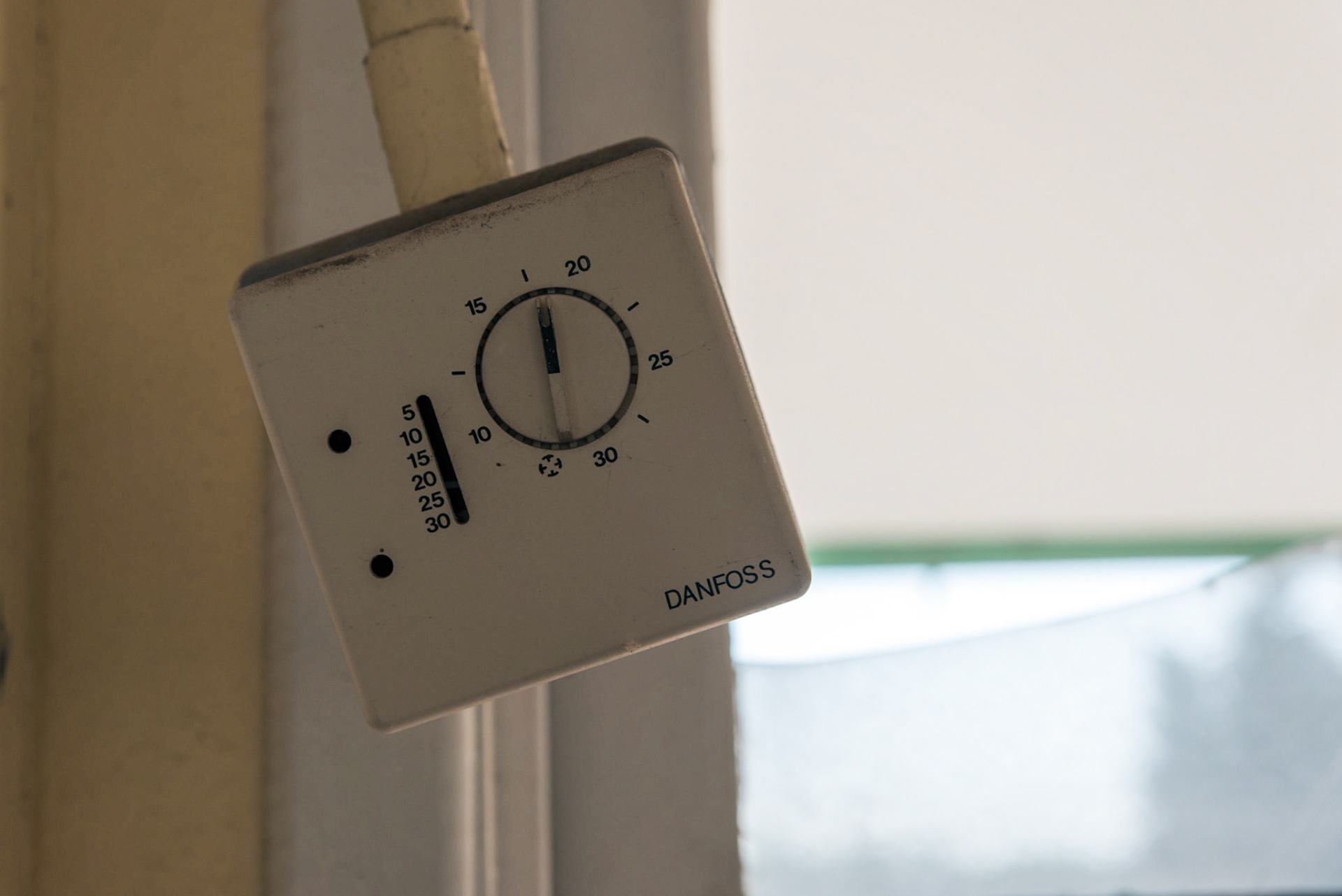 Details from a broken thermostat at the abandoned Berengaria Village in Limassol, Cyprus