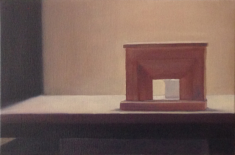 "REVE AU COIN DU FEU" (série) Huile sur toile (27 x 41 cm) - © ADAGP, Paris