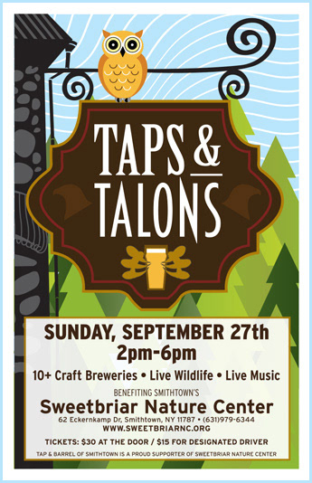 Sweetbriar Nature Center Taps and Talons Poster Design