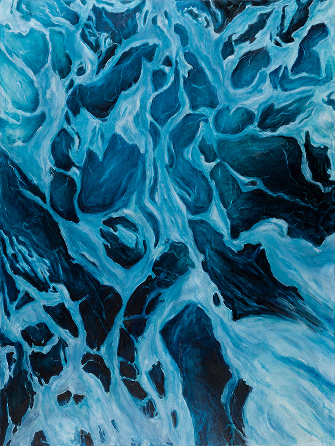 The Turbulence II, Painting, 160 H x 120 W x 2 cm, 2017