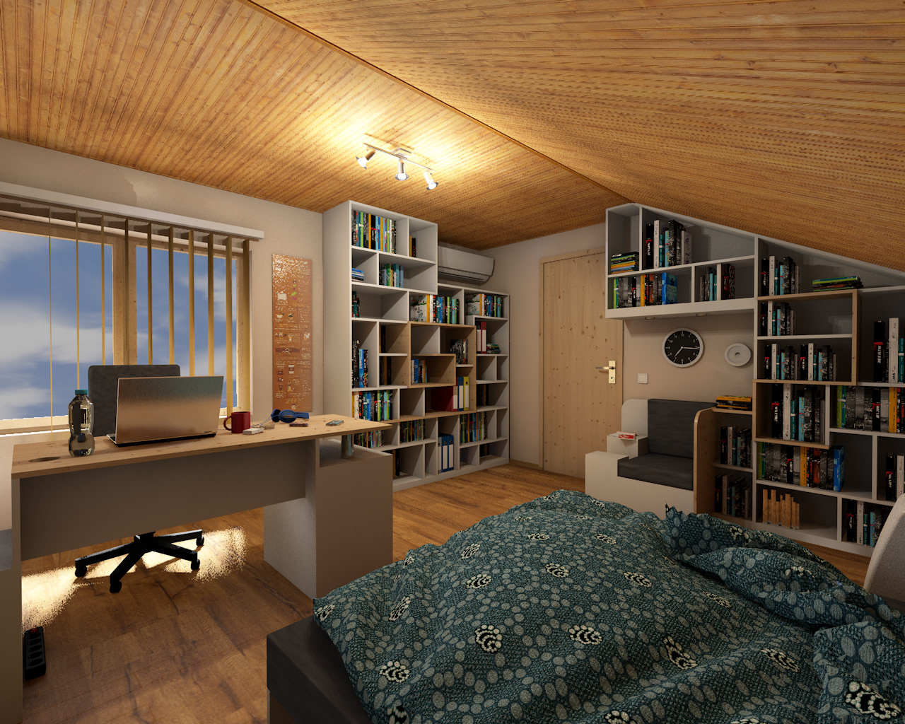 Cabinet-Guestroom/Библиотека с гостна
